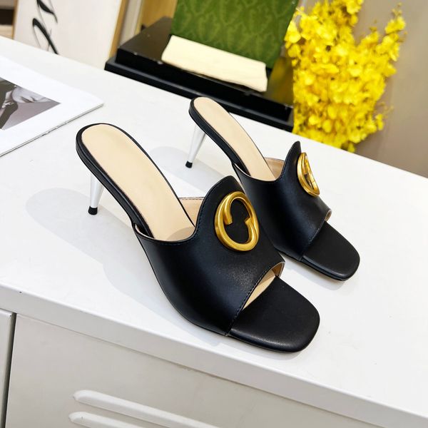 2023 spring summer new sandal fashion outwear genuine leather style fish mouth iron heel high heel sandals and slippers wrapped half slipper, Black
2023 spring summer new sandal fashion outwear genuine leather style fish mouth iron heel high heel sandals and slippers wrapped half slipper, Black