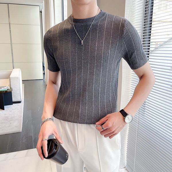 men's t-shirts men's short sleeved round neck summer knitted elastic half sleeve sweater business fashion solid color men's b, White;black
men's t-shirts men's short sleeved round neck summer knitted elastic half sleeve sweater business fashion solid color men's b, White;black