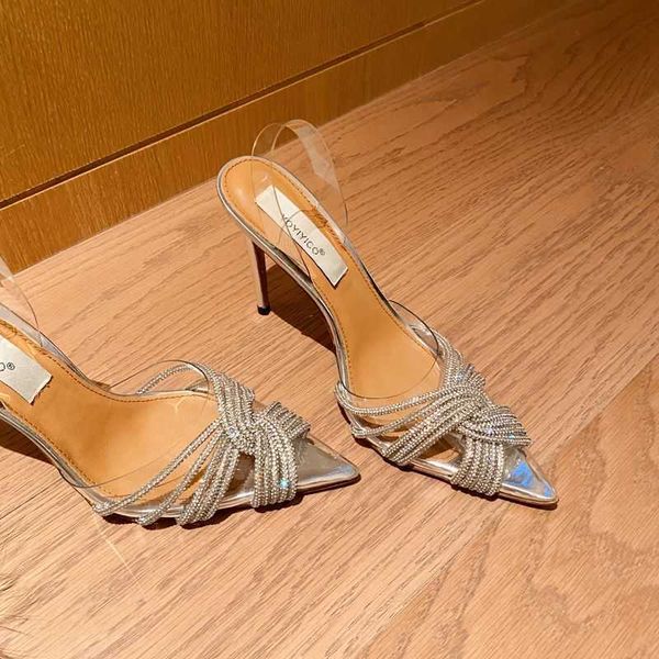sandals women's 2023 spring and autumn new high thin heel pointed head baotou rhinestone temperament transparent crystal wedding shoes, Black
sandals women's 2023 spring and autumn new high thin heel pointed head baotou rhinestone temperament transparent crystal wedding shoes, Black