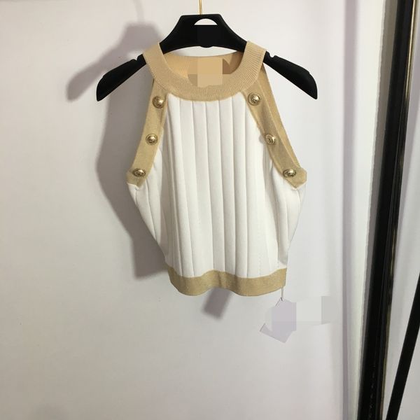 430 2023 runway summer brand same style sweater sleeveless pullover crew neck pink embroidery striped fashion clothes womens 20231726, White;black
430 2023 runway summer brand same style sweater sleeveless pullover crew neck pink embroidery striped fashion clothes womens 20231726, White;black