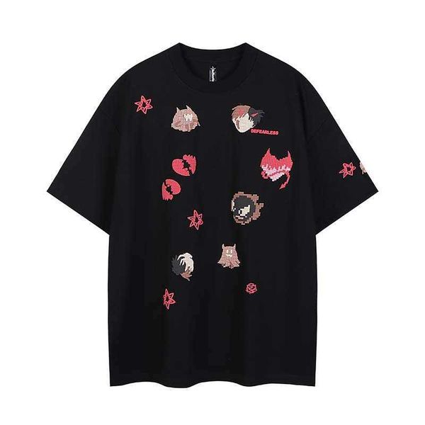 high street american love little devil round neck short sleeve t-shirt men's summer loose street hip hop casual top, Black;white
high street american love little devil round neck short sleeve t-shirt men's summer loose street hip hop casual top, Black;white