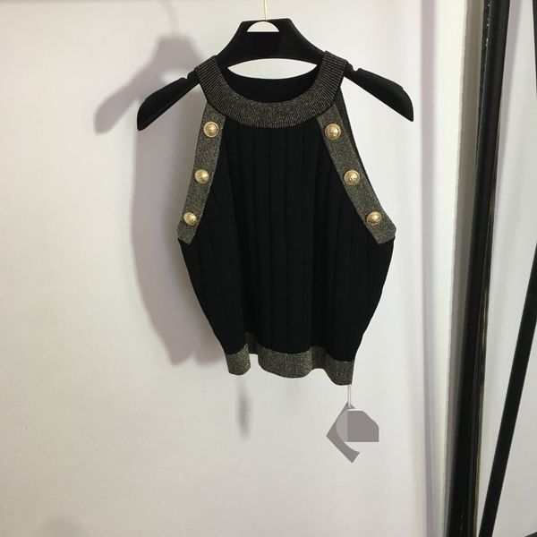 429 2023 runway summer brand same style sweater sleeveless pullover crew neck pink embroidery striped fashion clothes womens 20231726, White;black
429 2023 runway summer brand same style sweater sleeveless pullover crew neck pink embroidery striped fashion clothes womens 20231726, White;black