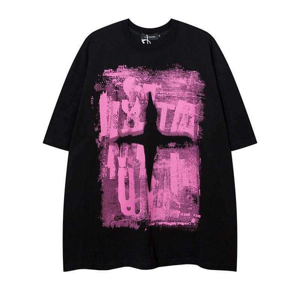 american fashion high street letter printing round neck t-shirt men's fashion brand loose summer versatile short sleeve, Black;white
american fashion high street letter printing round neck t-shirt men's fashion brand loose summer versatile short sleeve, Black;white