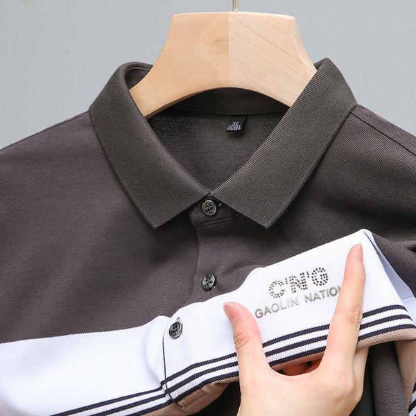 men's polos brand cotton designer short sleeve stripe contrast casual polo summer fashion lapel high end tshirt m4xl 230506, White;black
men's polos brand cotton designer short sleeve stripe contrast casual polo summer fashion lapel high end tshirt m4xl 230506, White;black