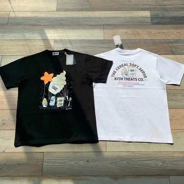 men's t-shirt 260g heavyweight cotton kith milk ice cream pattern couple short sleeve t-shirt, White;black
men's t-shirt 260g heavyweight cotton kith milk ice cream pattern couple short sleeve t-shirt, White;black