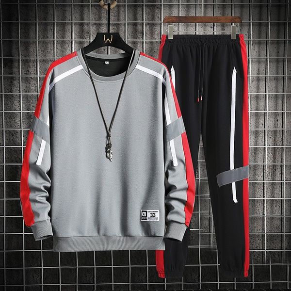 men's tracksuits men tracksuit autumn 2 piece set fashion clothing men korean fashion reflective striped jogging suit running clothes, Gray
men's tracksuits men tracksuit autumn 2 piece set fashion clothing men korean fashion reflective striped jogging suit running clothes, Gray