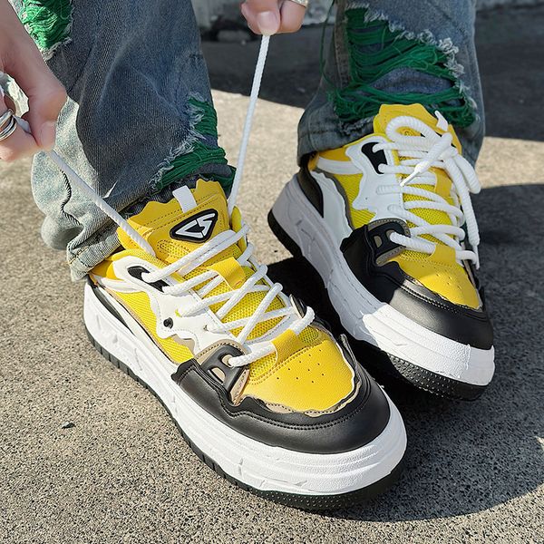 spring autumn men platform vulcanized shoes male casual chunky sneakers breathable lace up flat sport shoes, Black
spring autumn men platform vulcanized shoes male casual chunky sneakers breathable lace up flat sport shoes, Black