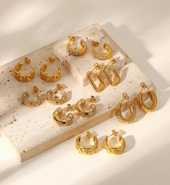 2022 knot earrings 18k real gold plated water proof cubic zirconia stone geometric earrings titanium steel cz c shaped earr7826611, Silver
2022 knot earrings 18k real gold plated water proof cubic zirconia stone geometric earrings titanium steel cz c shaped earr7826611, Silver