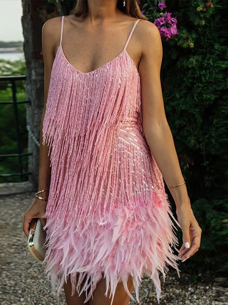 party dresses feather tassel sequins strap women summer stitching female mini fashion evening club elegant lady 230508, White;black
party dresses feather tassel sequins strap women summer stitching female mini fashion evening club elegant lady 230508, White;black