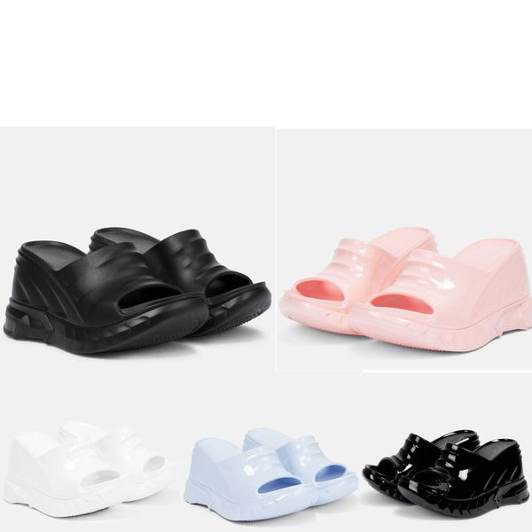 summer women's sandals made of italian molded rubber with open toe round toe thick sole slope heel slippers lightweight elastic walking, Black
summer women's sandals made of italian molded rubber with open toe round toe thick sole slope heel slippers lightweight elastic walking, Black