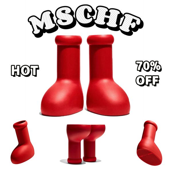 mschf big red boot designer astro boy rain boots for mens and womens round heads thick bottom non slip tpu rubber shell platform booties eur, Black
mschf big red boot designer astro boy rain boots for mens and womens round heads thick bottom non slip tpu rubber shell platform booties eur, Black