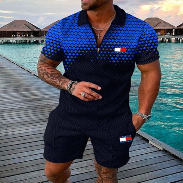 men's tracksuits summer tracksuit suit zipper polo shirt oversized 2 piece sets for men business casual printed fashion outfits men 230, Gray
men's tracksuits summer tracksuit suit zipper polo shirt oversized 2 piece sets for men business casual printed fashion outfits men 230, Gray
