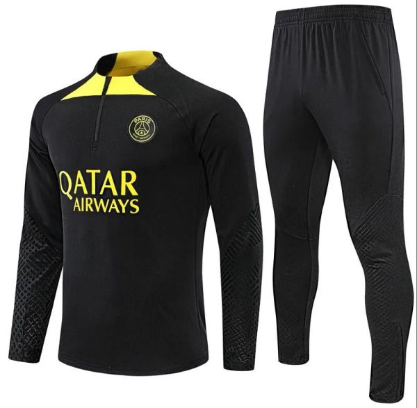 22 23 24 tracksuit mbappe jacket futbol men long sleeves survetement sets hommes sportswear training suits football tracksuits 666, Black;yellow
22 23 24 tracksuit mbappe jacket futbol men long sleeves survetement sets hommes sportswear training suits football tracksuits 666, Black;yellow