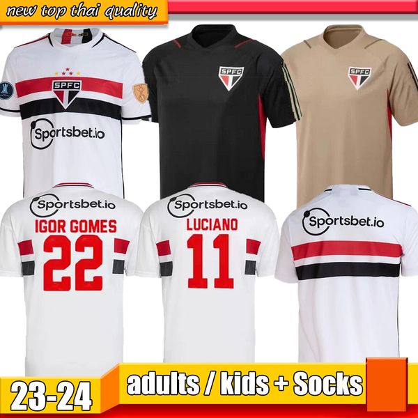 23 24 pablo sao paulo soccer jerseys hi aome danlves luciano 2023 2024 luan igor gomes brenner training shirts home white away black footbal, Black;yellow
23 24 pablo sao paulo soccer jerseys hi aome danlves luciano 2023 2024 luan igor gomes brenner training shirts home white away black footbal, Black;yellow