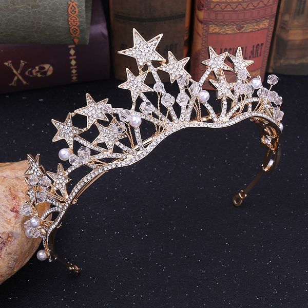five cornered heart rhinestone crown cute shiny rhinestone bride crown birthday dinner party women's headwear, Silver
five cornered heart rhinestone crown cute shiny rhinestone bride crown birthday dinner party women's headwear, Silver