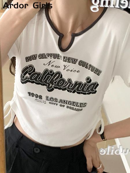 women s t shirt letter print crop women 2023 summer chic o neck short sleeve shirring female t shirt retro fashion korean spicy girl shirts, White
women s t shirt letter print crop women 2023 summer chic o neck short sleeve shirring female t shirt retro fashion korean spicy girl shirts, White