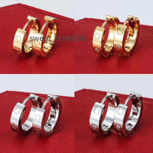 gold diamond stud earrings titanium steel love earrings for women exquisite simple fashion with bag, Golden;silver
gold diamond stud earrings titanium steel love earrings for women exquisite simple fashion with bag, Golden;silver