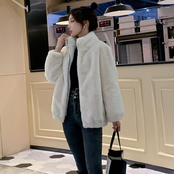Women's Fur Mink Imitation Korea Autumn And Winter Fashion Jacket Women's 2023 Temperament Elegant Lapel Slotted Loose Pockets Warm, White
Women's Fur Mink Imitation Korea Autumn And Winter Fashion Jacket Women's 2023 Temperament Elegant Lapel Slotted Loose Pockets Warm, White