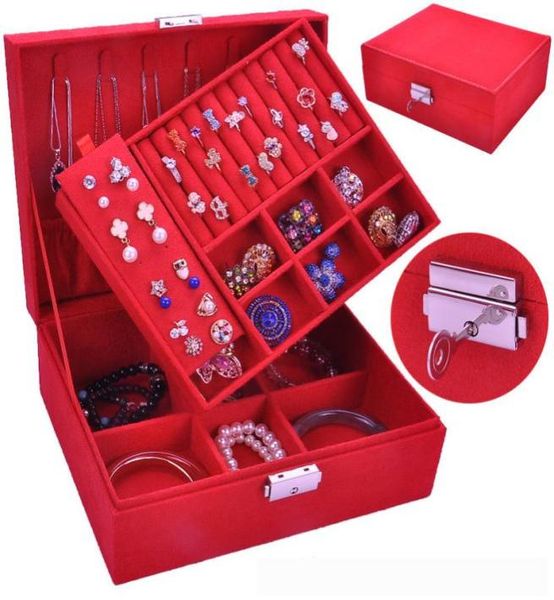 doublelayer velvet jewelry case european jewelry storage box large space jewelry holder gift box5635679, Slivery;crystal
doublelayer velvet jewelry case european jewelry storage box large space jewelry holder gift box5635679, Slivery;crystal