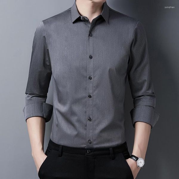 men's dress shirts silky long-sleeved men's casual shirt blouse solid color bamboo fiber micro-elastic spring and autumn clothing, White;black
men's dress shirts silky long-sleeved men's casual shirt blouse solid color bamboo fiber micro-elastic spring and autumn clothing, White;black