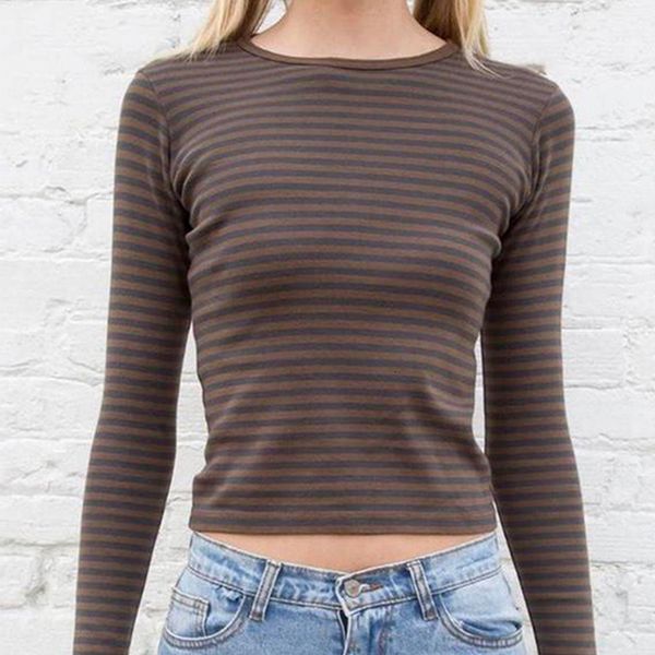 women's t-shirt striped women blouse spring slim long sleeve t shirt fashion teen y2k female o neck basic shirts woman streetwear 2305, White
women's t-shirt striped women blouse spring slim long sleeve t shirt fashion teen y2k female o neck basic shirts woman streetwear 2305, White