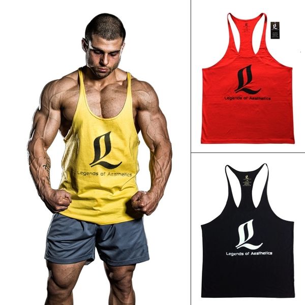men' tank men gym multicolor muscle fitness stringers shirt sports y back racer clothes 230506, White;black
men' tank men gym multicolor muscle fitness stringers shirt sports y back racer clothes 230506, White;black
