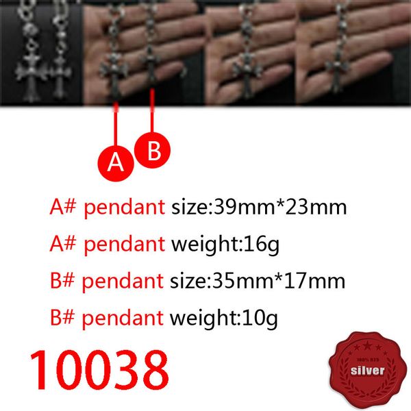 10038 fashion s925 sterling silver retro cross flower pendant net red couple creative letter personalized classic punk hip hop style
10038 fashion s925 sterling silver retro cross flower pendant net red couple creative letter personalized classic punk hip hop style