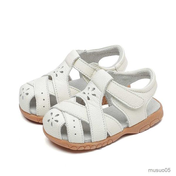 sandals genuine leather soft closed toe cut out children girls sandals flat toddler summer shoes, Black;red
sandals genuine leather soft closed toe cut out children girls sandals flat toddler summer shoes, Black;red