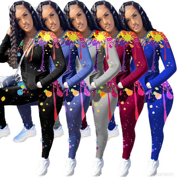 women's tracksuits desinger women tracksuits 2023 piece set fashion ink-jet printed long sleeve zipper cardigan pencli pants suit club, Gray
women's tracksuits desinger women tracksuits 2023 piece set fashion ink-jet printed long sleeve zipper cardigan pencli pants suit club, Gray