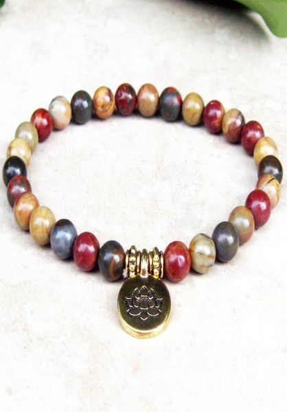 mg0729 6 mm picasso jasper charm lotus flower bracelet new design woman039s yoga mala bracelet energy protection bracelet5836330, Black
mg0729 6 mm picasso jasper charm lotus flower bracelet new design woman039s yoga mala bracelet energy protection bracelet5836330, Black