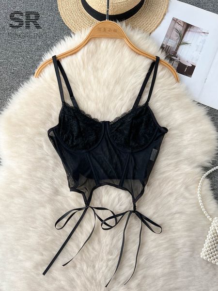 camisoles tanks singreiny patchwork lace crop women strap summer backless mesh bra outwear slim bustier streetwear short camisole 230508, Black;white
camisoles tanks singreiny patchwork lace crop women strap summer backless mesh bra outwear slim bustier streetwear short camisole 230508, Black;white