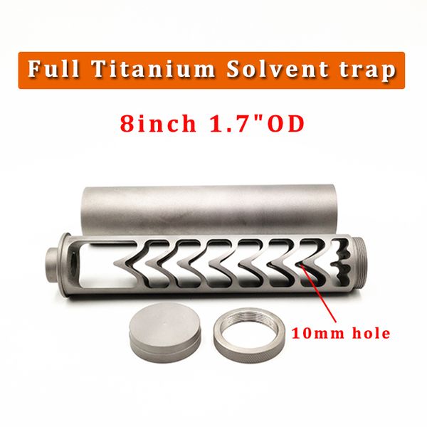 8inch single core titanium solvent trap 1.7"od 10mm hole tactical accessories 1/2x28 5/8x24 fuel trap solvent filters
8inch single core titanium solvent trap 1.7"od 10mm hole tactical accessories 1/2x28 5/8x24 fuel trap solvent filters