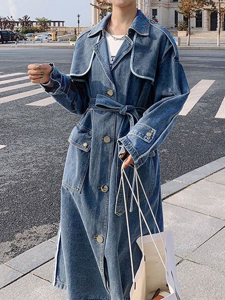 women s jackets fitaylor spring autumn women fashion lapel single breasted denim trench jacket lady vintage pockets lace up long jean coat 2, Black;brown
women s jackets fitaylor spring autumn women fashion lapel single breasted denim trench jacket lady vintage pockets lace up long jean coat 2, Black;brown
