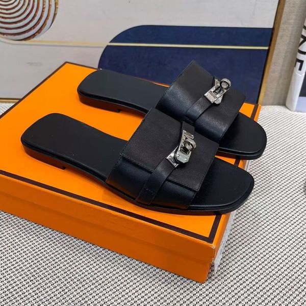 fashion luxury women sandals shoes goatskin plated kelly buckle flip flops brown white black slip on lady beach slippers eu35-42
fashion luxury women sandals shoes goatskin plated kelly buckle flip flops brown white black slip on lady beach slippers eu35-42