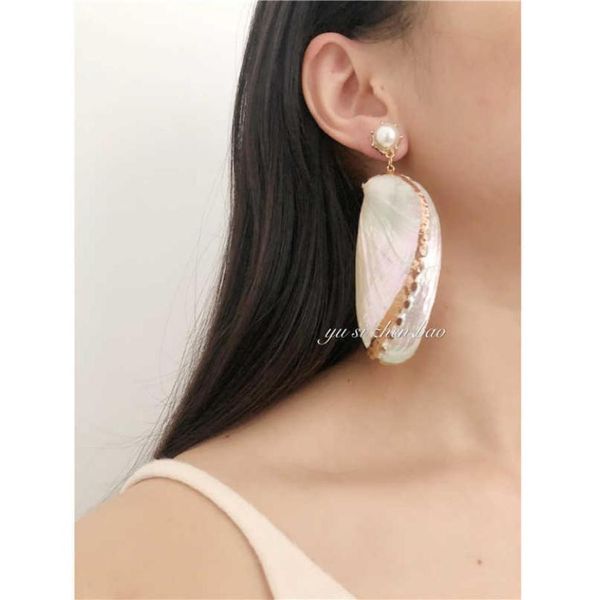 of mail h032 vintage handmade original beach resort natural conch shell exaggerated earrings5649355, Golden
of mail h032 vintage handmade original beach resort natural conch shell exaggerated earrings5649355, Golden