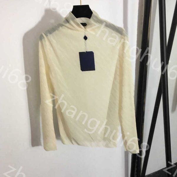 23ss womens t-shirt womens designer clothing full logo embroidered letter high neck long sleeve t-shirt mesh gauze perspective bottoming shi, White
23ss womens t-shirt womens designer clothing full logo embroidered letter high neck long sleeve t-shirt mesh gauze perspective bottoming shi, White