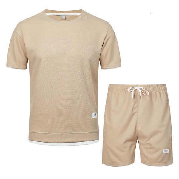 men's tracksuits solid color summer waffle tracksuit men casual t shirt shorts 2 piece set fashion sport mens short sleeve loose sets 2, Gray
men's tracksuits solid color summer waffle tracksuit men casual t shirt shorts 2 piece set fashion sport mens short sleeve loose sets 2, Gray