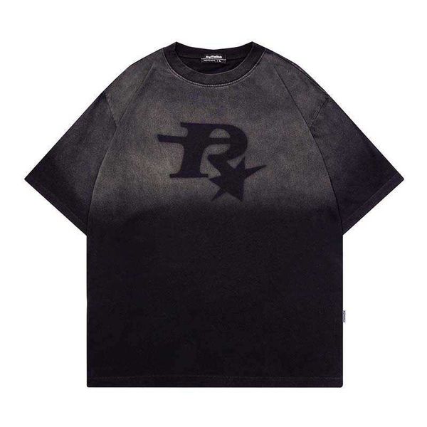 american hip-hop washed old star printed short sleeved t-shirt men's trendy brand loose and versatile base shirt, Black;white
american hip-hop washed old star printed short sleeved t-shirt men's trendy brand loose and versatile base shirt, Black;white