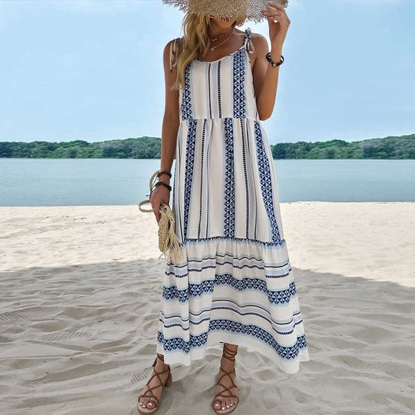 2022 summer new round neck sling backless long high waist striped casual vest large swing women's dressum4x, Black;gray
2022 summer new round neck sling backless long high waist striped casual vest large swing women's dressum4x, Black;gray