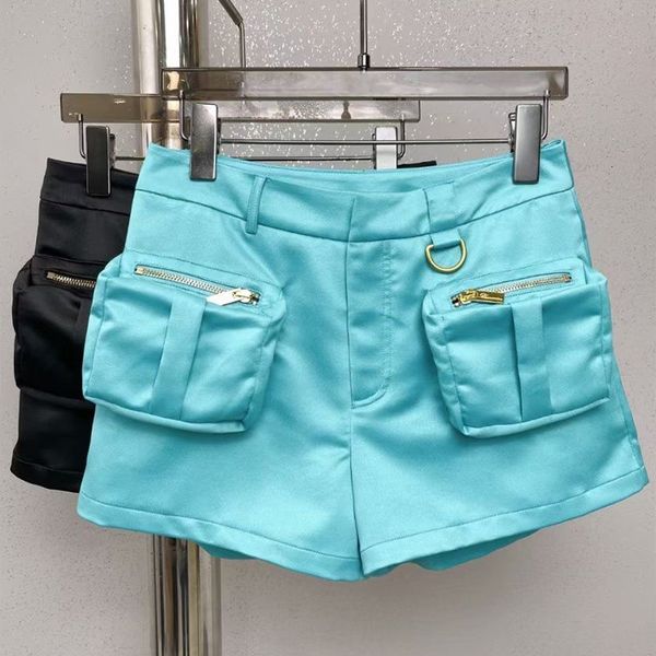 women s shorts 2023 summer for woman pockets zipper solid short pants casual 230508, White;black
women s shorts 2023 summer for woman pockets zipper solid short pants casual 230508, White;black