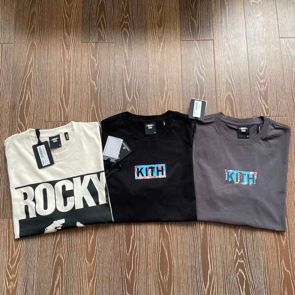 men's t-shirt the correct version of kith stallone rocky co branded short sleeved for men women round neck tee trendy, White;black
men's t-shirt the correct version of kith stallone rocky co branded short sleeved for men women round neck tee trendy, White;black