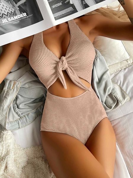 women's plus size swimwear swimsuit 2023 new summer women pure color bikini hollow backless one piece bow tie brazilian biquini bathing, Black
women's plus size swimwear swimsuit 2023 new summer women pure color bikini hollow backless one piece bow tie brazilian biquini bathing, Black