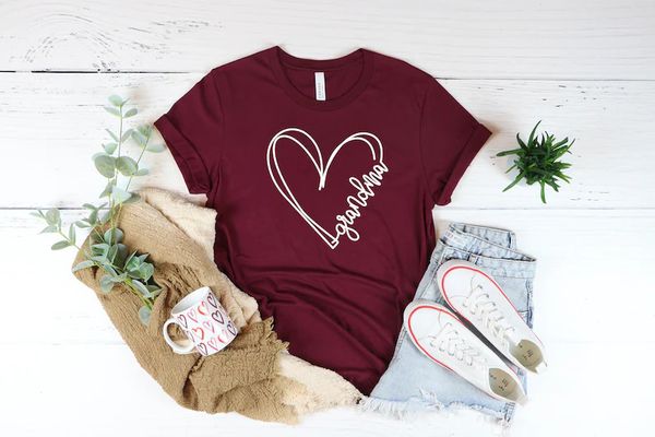 women's t-shirt personalized grandma custom gift heart shirt funny mothers day gift birthday gift female shirt short sleeve tees street, White
women's t-shirt personalized grandma custom gift heart shirt funny mothers day gift birthday gift female shirt short sleeve tees street, White