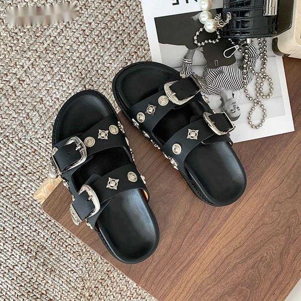 sandals fashion women slippers street punk metal rivet charms outdoor pu mules flip flops summer casual shoes for female 230423, Black
sandals fashion women slippers street punk metal rivet charms outdoor pu mules flip flops summer casual shoes for female 230423, Black