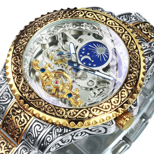 wristwatches forsining automatic watch for men mechanical skeleton mens watches brand luxury engraved vintage moon phase steel 230506, Slivery;brown
wristwatches forsining automatic watch for men mechanical skeleton mens watches brand luxury engraved vintage moon phase steel 230506, Slivery;brown