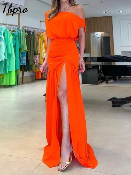 party dresse s summer maxi dress fashion casual with solid nipped waist slim slanted shoulders pleated slit evening 230508, White;black
party dresse s summer maxi dress fashion casual with solid nipped waist slim slanted shoulders pleated slit evening 230508, White;black