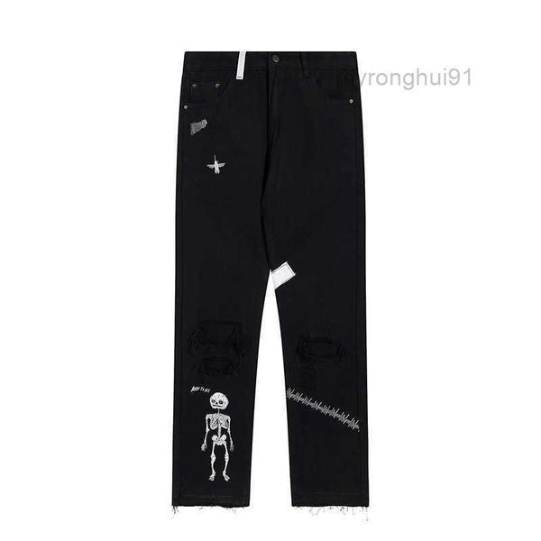 autumn/winter new high street dept crowd fashion hand-painted skeleton print jeans 1 ff31, Blue
autumn/winter new high street dept crowd fashion hand-painted skeleton print jeans 1 ff31, Blue