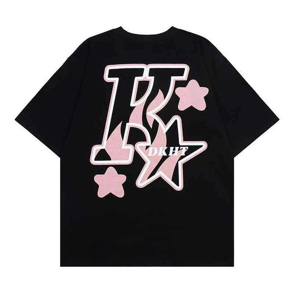high street american k star letter printed short sleeve t-shirt versatile men's fashion brand loose summer new item clothing, Black;white
high street american k star letter printed short sleeve t-shirt versatile men's fashion brand loose summer new item clothing, Black;white
