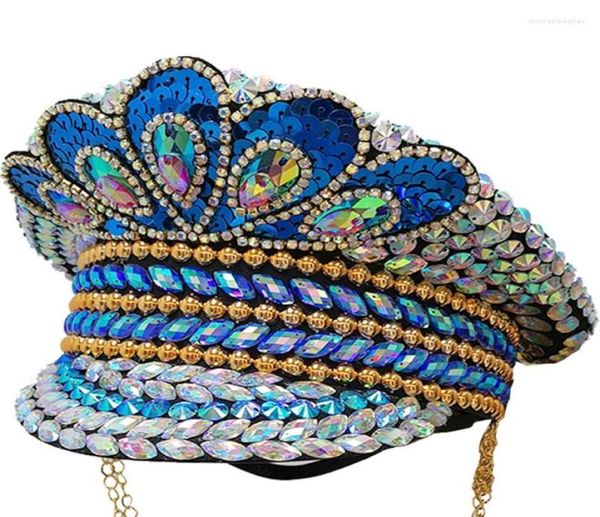 berets fashion handmade captain hats carnival costume performance cap stage dance show festival military hat h0071462568, Blue;gray
berets fashion handmade captain hats carnival costume performance cap stage dance show festival military hat h0071462568, Blue;gray