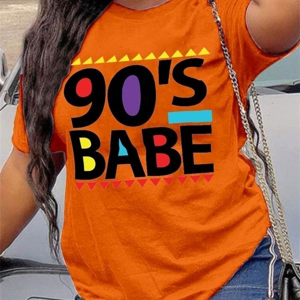 women's plus size tshirt lw 90 s babe print tshirt clothes ladies summer t clothing fashion casual tshirts short sleeve women female te, Black
women's plus size tshirt lw 90 s babe print tshirt clothes ladies summer t clothing fashion casual tshirts short sleeve women female te, Black